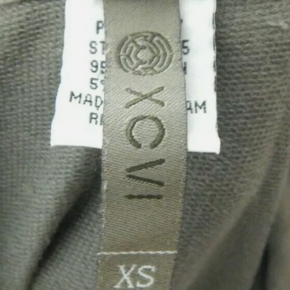 XCVI Olive Full Zip Asymmetrical Hem Sweatshirt - Picture 2 of 3